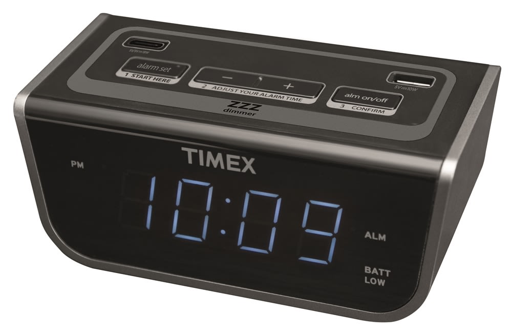 GuestSupply US | Timex T262B Bedside LED Alarm Clock with Dual USB